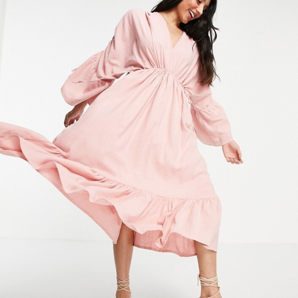 Just Me Draped Smock Dress